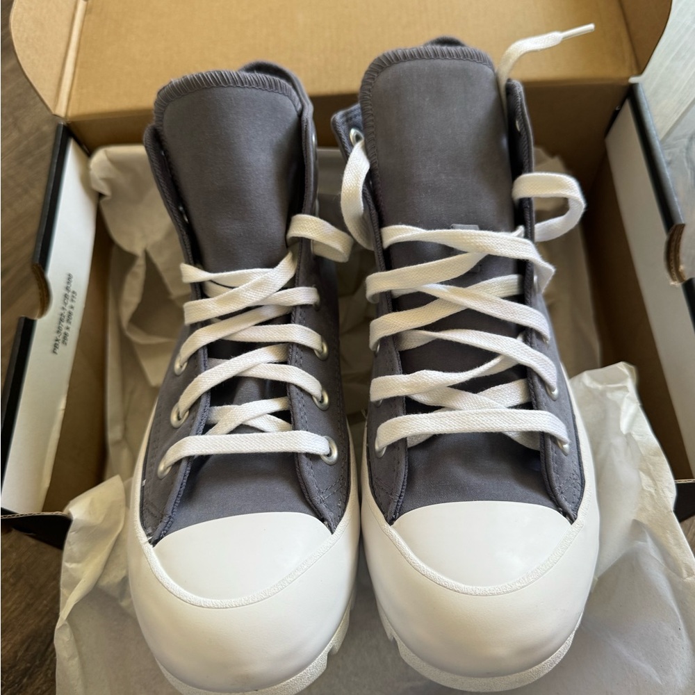 Converse Light Carbon High-Tops with White Accents NEW